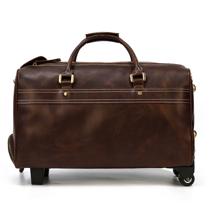 Genuine Leather Business Travel Handbag Luggage