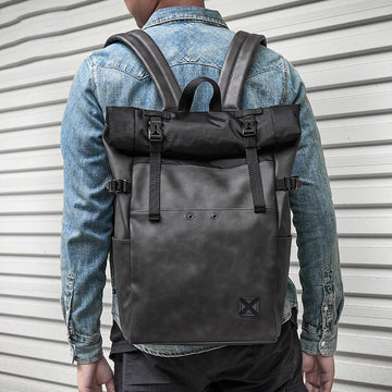 Retro Fashion Leather Backpack